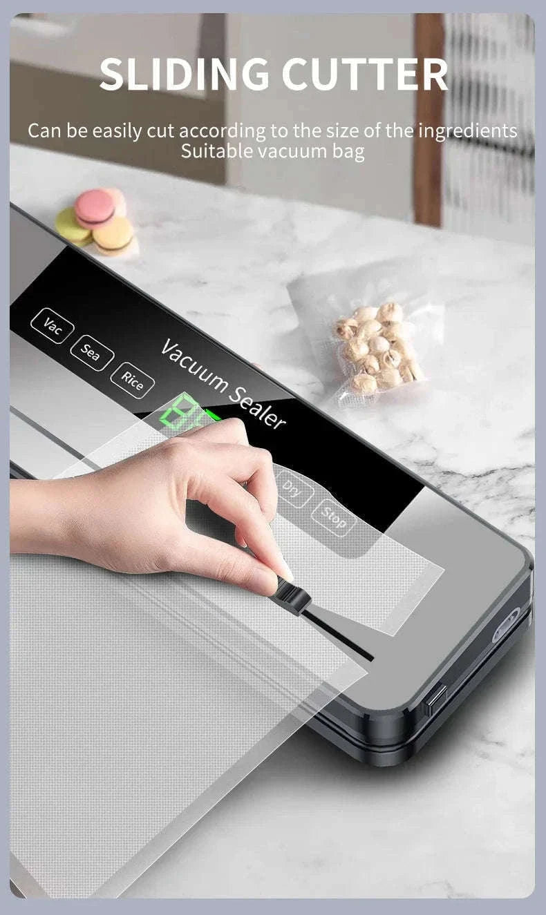 Electric Vacuum Sealer with Touch Control and Built-In Cutter-EU / China Mainland