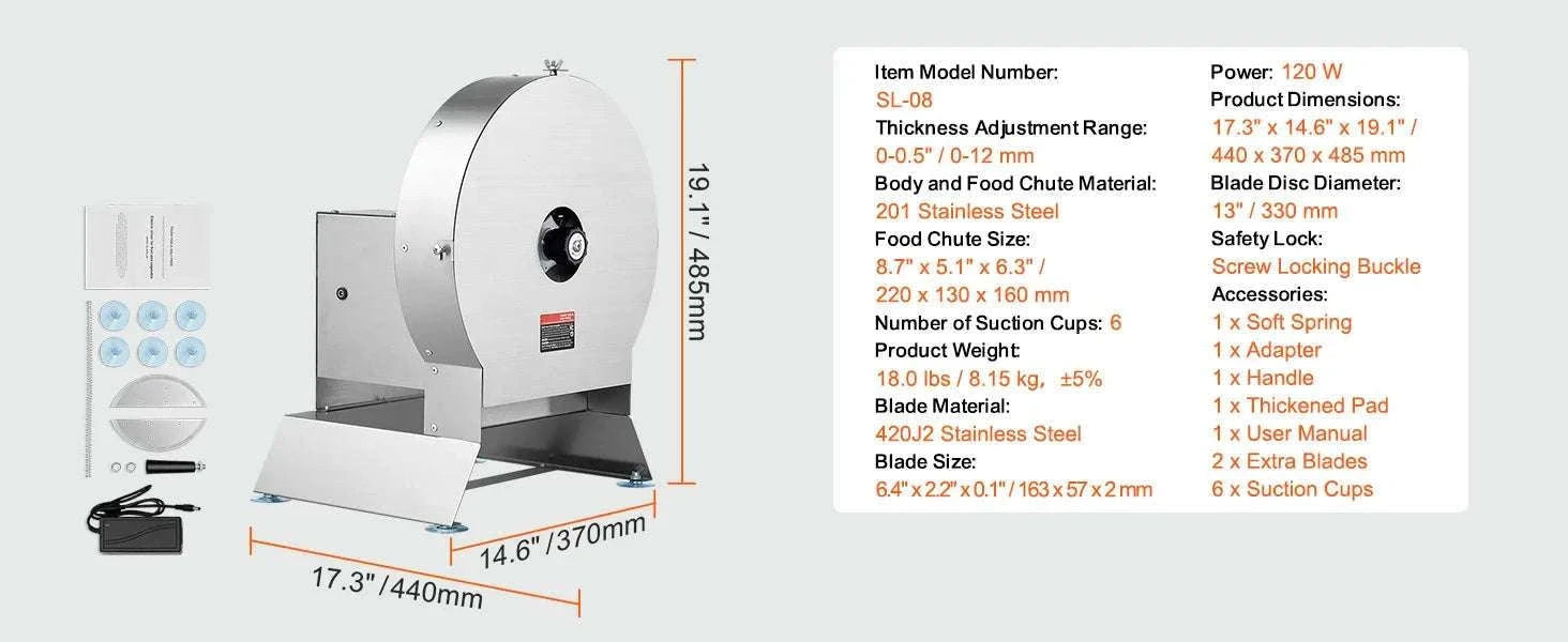 Electric Vegetable Slicer 0–12mm Adjustable Commercial Food Cutter-stainless33cm / france