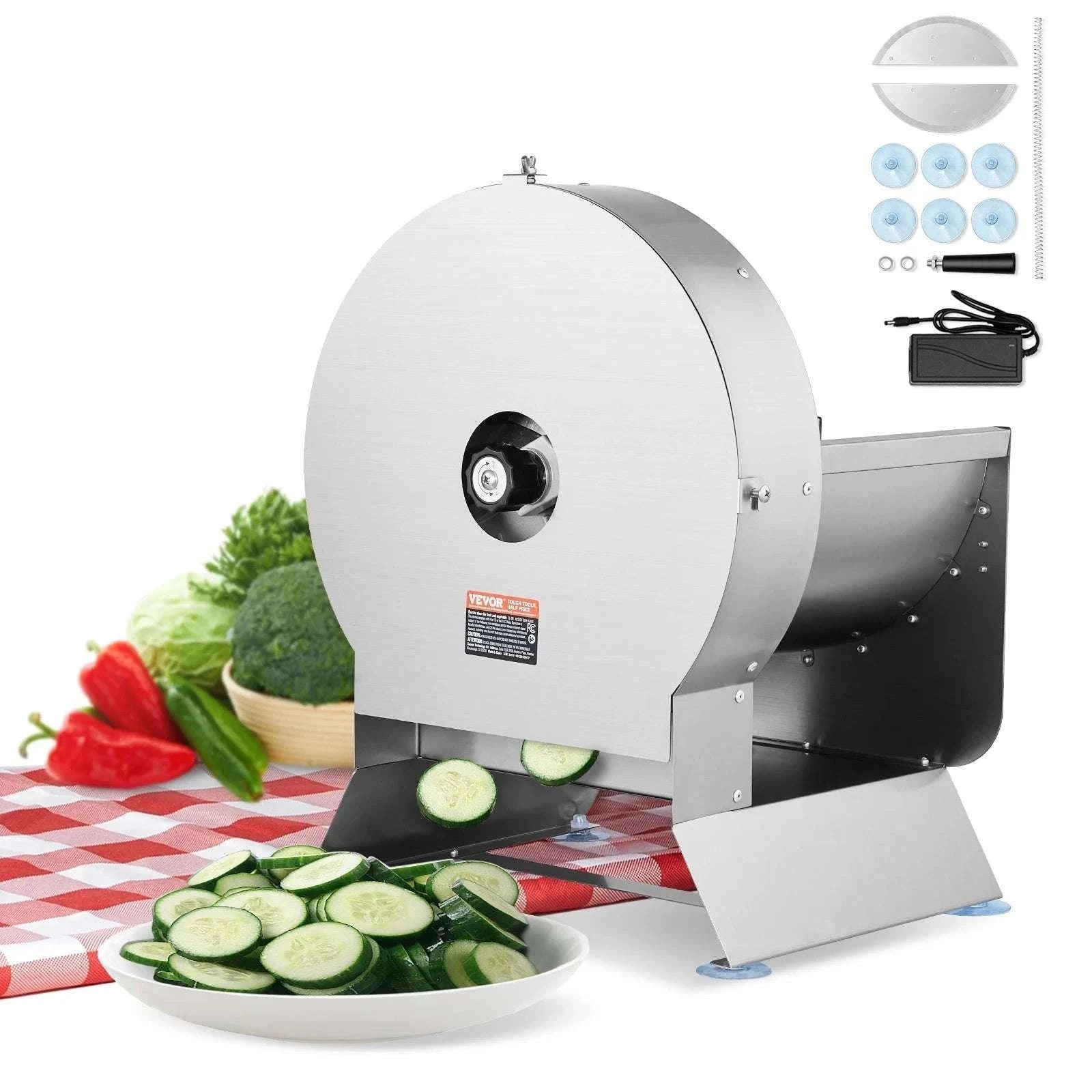 Electric Vegetable Slicer 0–12mm Adjustable Commercial Food Cutter-stainless33cm / france