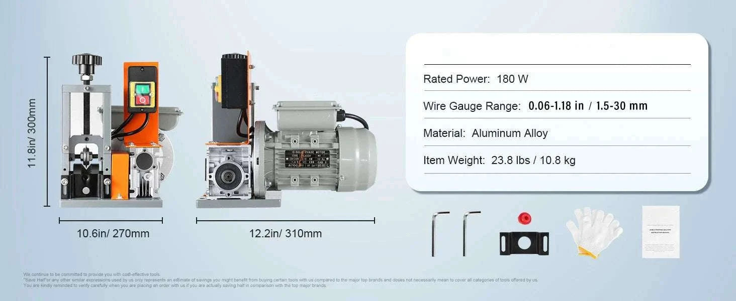 Electric Wire Stripping Machine 1.5–25mm 180W Fast Cable Stripper-1.5-25mm / GERMANY