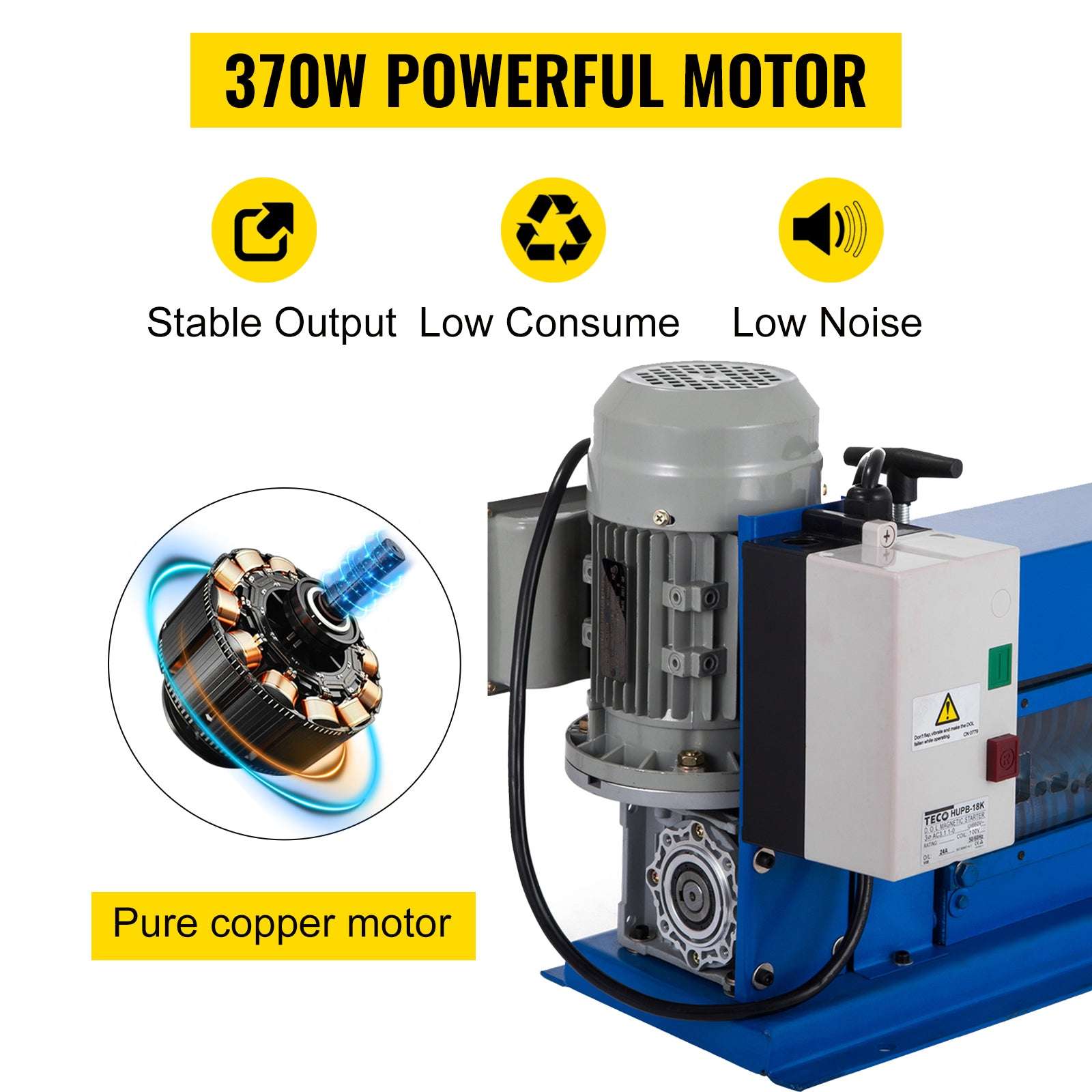 Electric Wire Stripping Machine 370W 11 Channels for Copper Recycling-United States