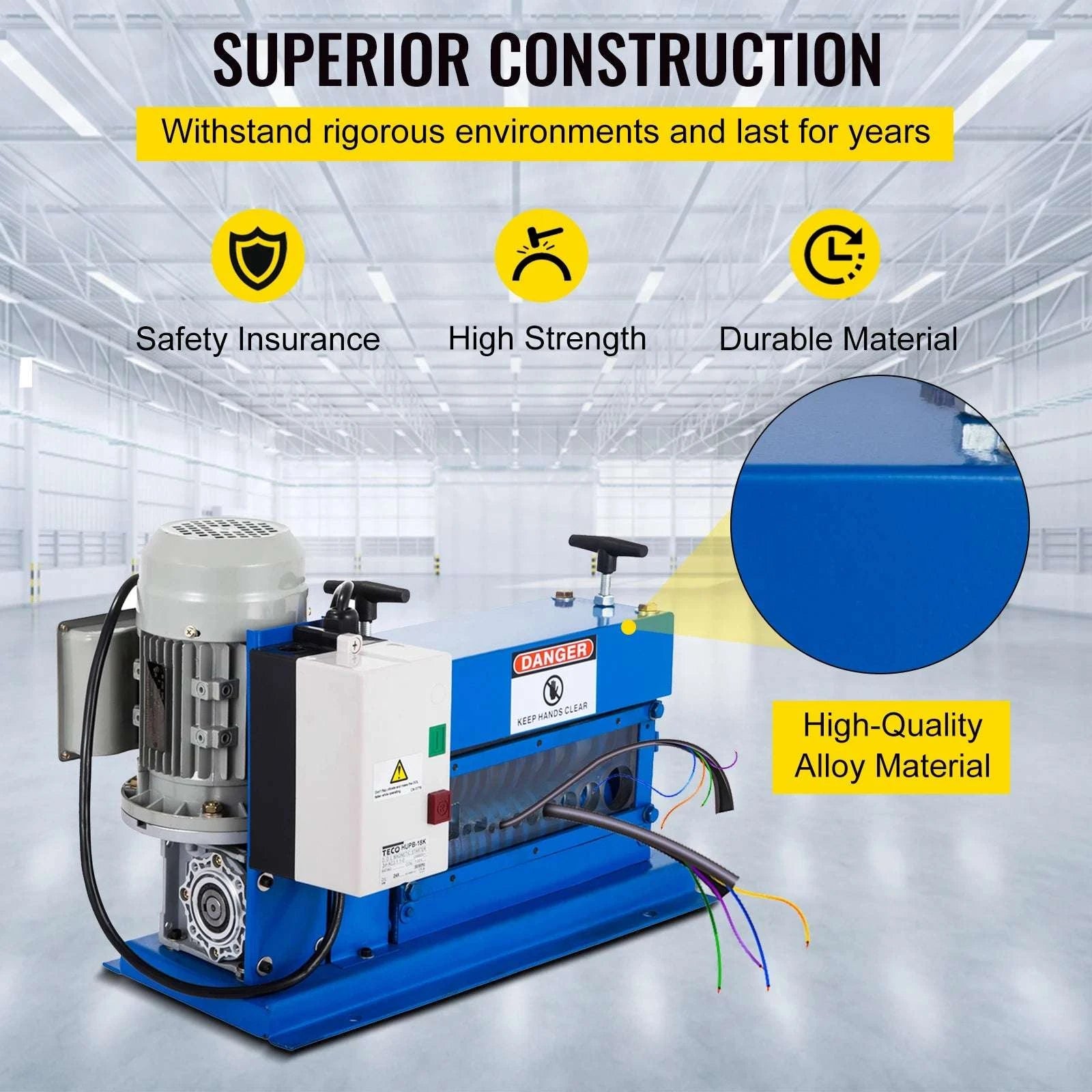 Electric Wire Stripping Machine 370W 11 Channels for Copper Recycling-United States