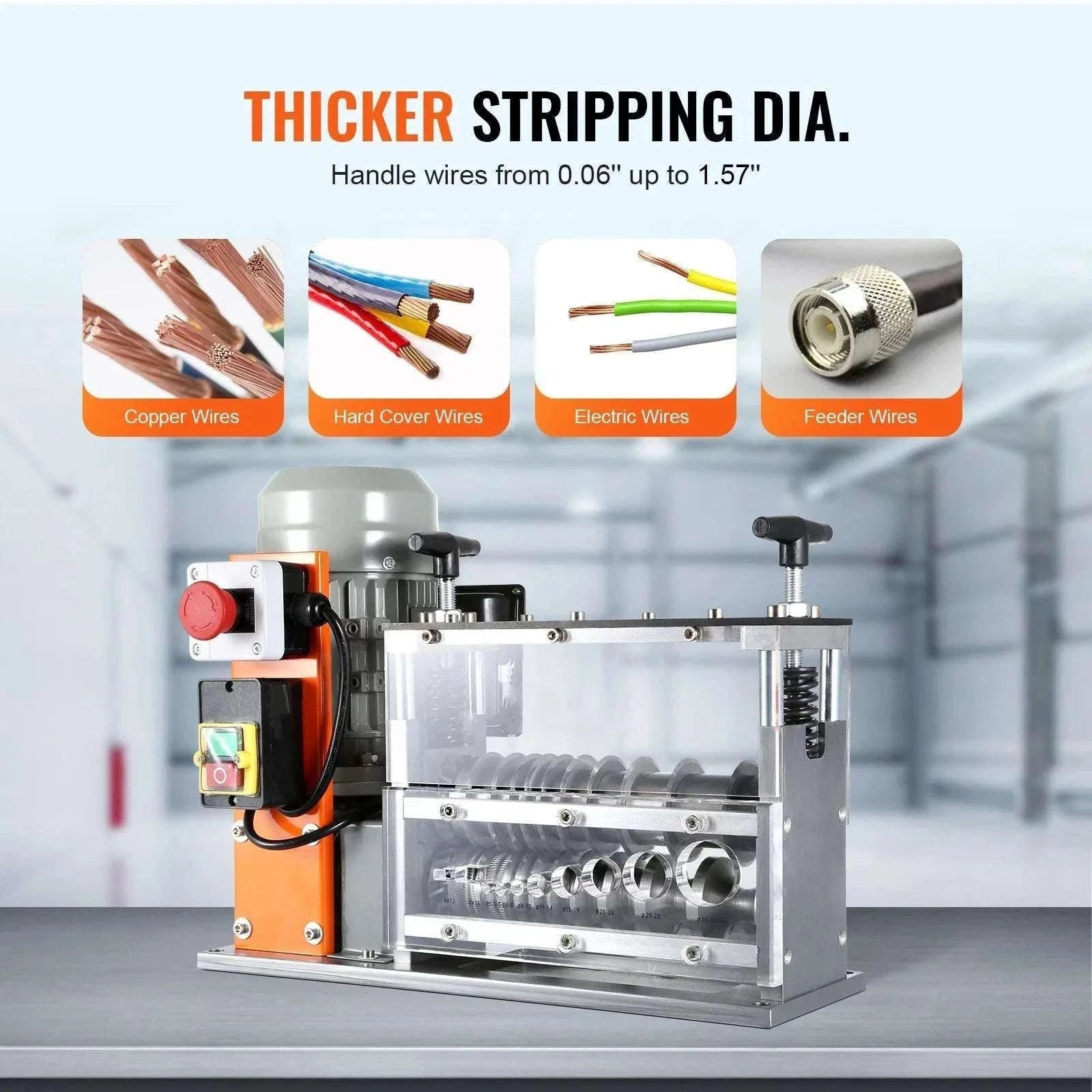 Electric Wire Stripping Machine 750W Cable Stripper 1.5–32mm-1.5 - 32mm / Poland