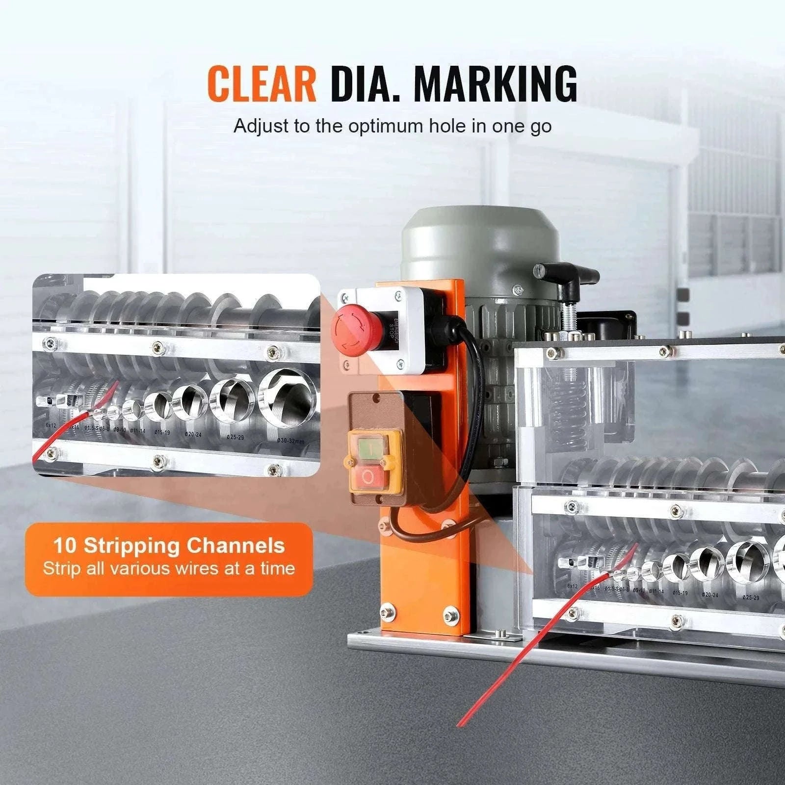 Electric Wire Stripping Machine 750W Cable Stripper 1.5–32mm-1.5 - 32mm / Poland