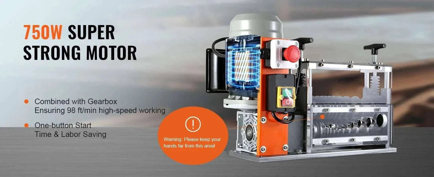Electric Wire Stripping Machine 750W Cable Stripper 1.5–32mm-1.5 - 32mm / Poland