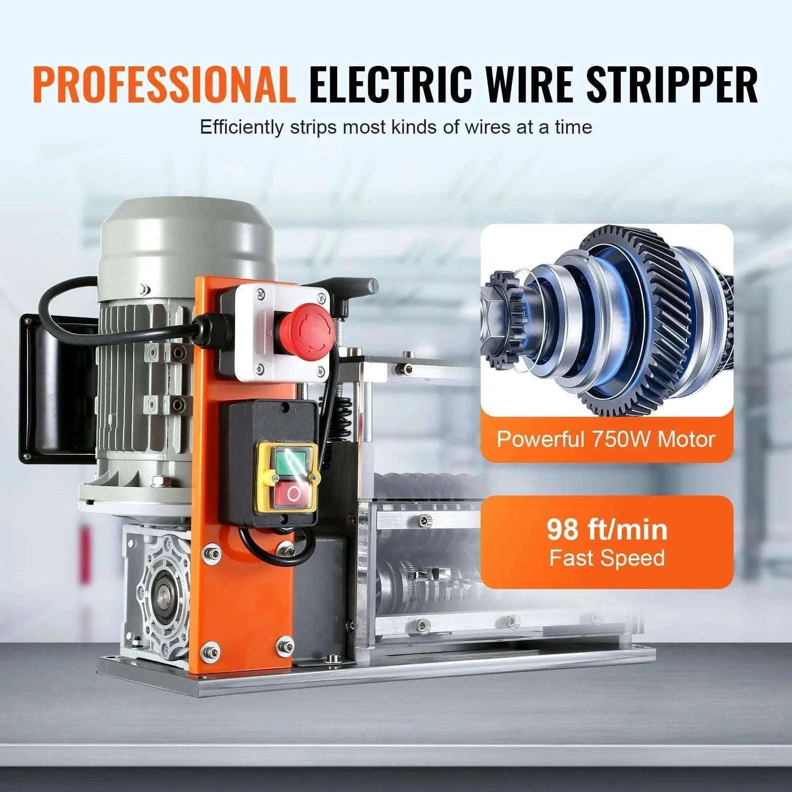Electric Wire Stripping Machine 750W Cable Stripper 1.5–32mm-1.5 - 32mm / Poland