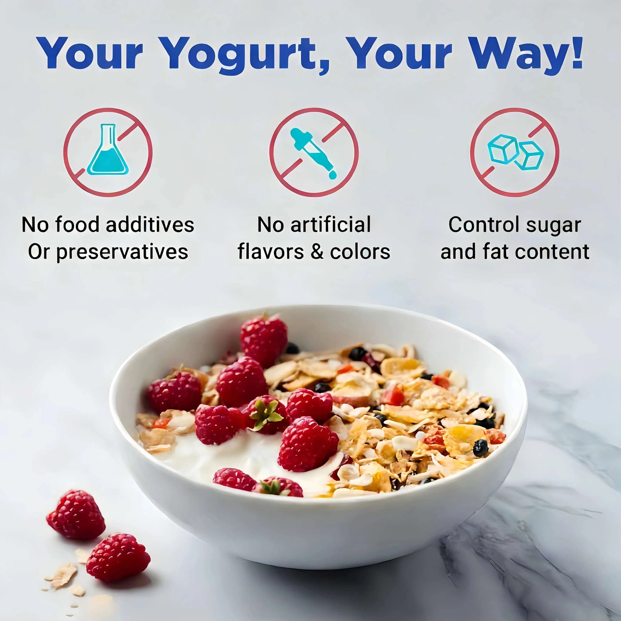 Electric Yogurt Maker Machine, 8 Jars Stainless Steel Yogurt Fermenter with 5 FREE Gifts: Bottle Opener, Egg Separator, Dish Sponge, Cleaning Cloth, Jam Spreader-United States