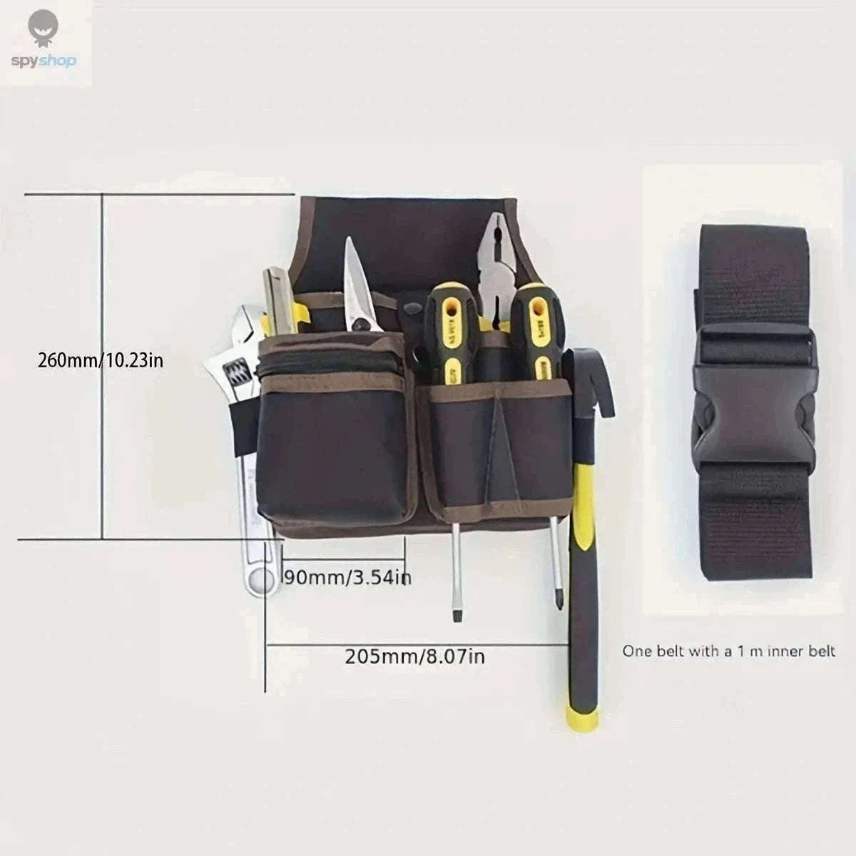 Electrician Tool Bag with Adjustable Waist Belt and Pocket Layout-Red