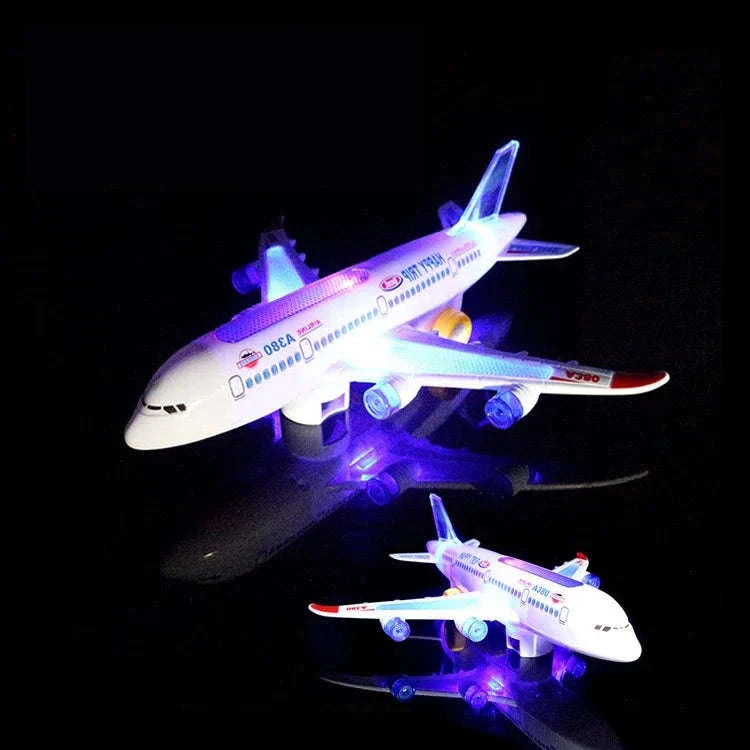 Electronic Aeroplane Toy with Music and Auto Rotation-Default Title