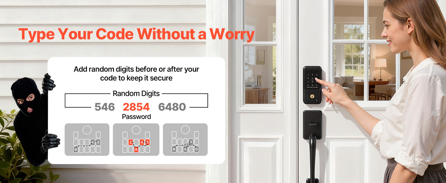 Keyless Entry Door Lock with Keypad, Auto-Lock & 100 User Codes