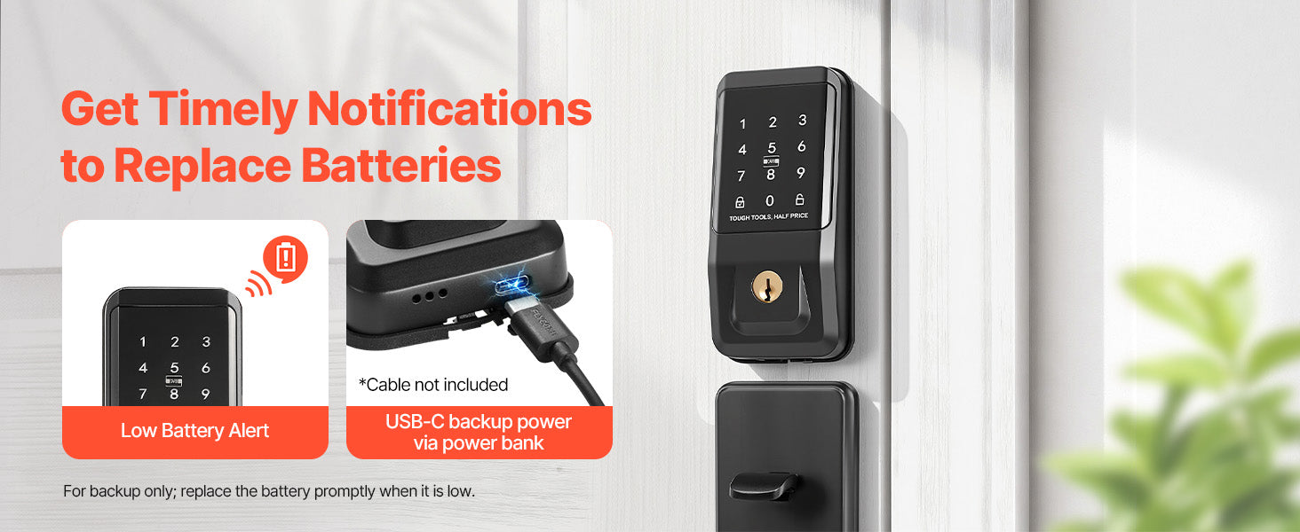 Keyless Entry Door Lock with Keypad, Auto-Lock & 100 User Codes