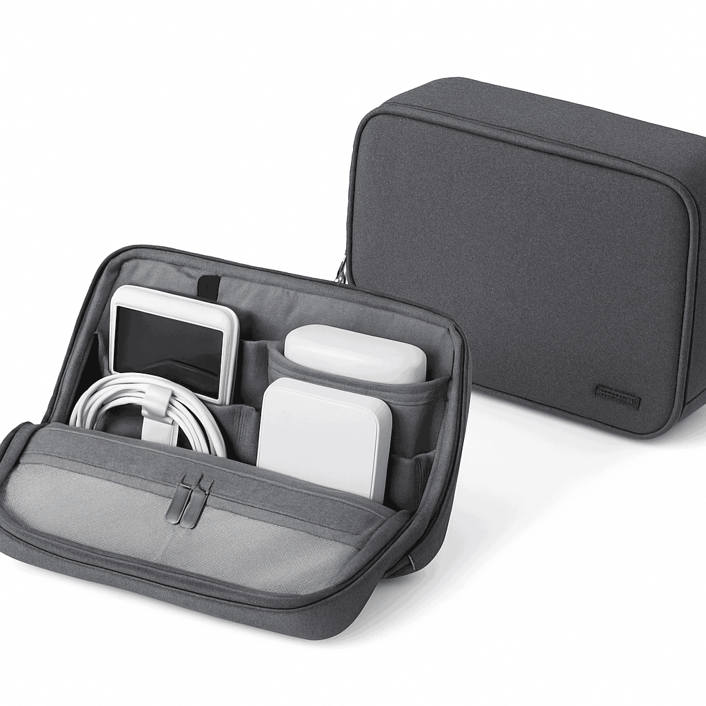 Electronic Organizer Bag for Chargers, Cables & Accessories-GRAY