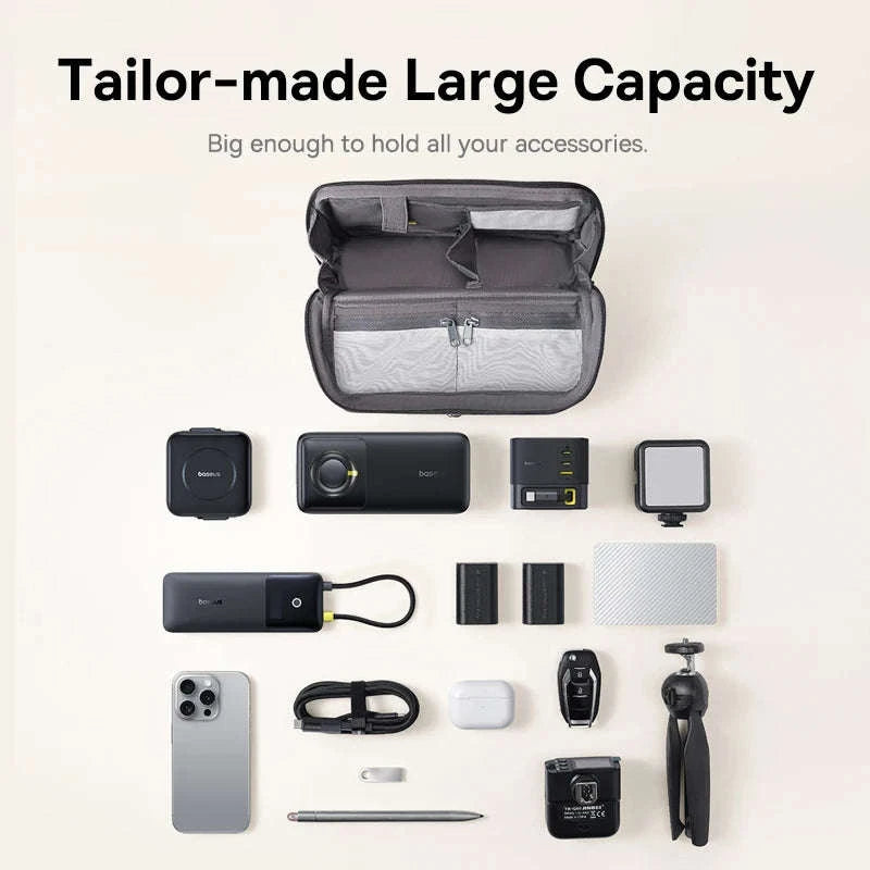 Electronic Organizer Bag for Chargers, Cables & Accessories-GRAY