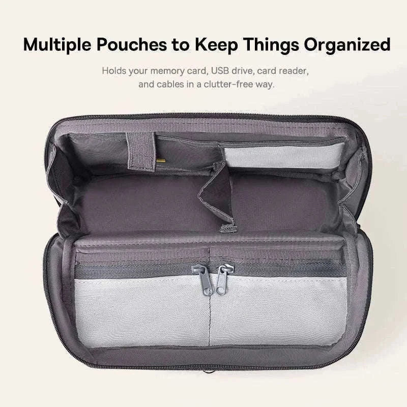 Electronic Organizer Bag for Chargers, Cables & Accessories-GRAY