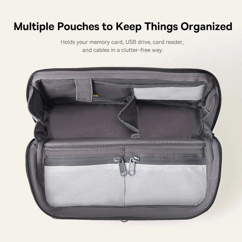 Electronic Organizer Bag for Chargers, Cables & Accessories-GRAY