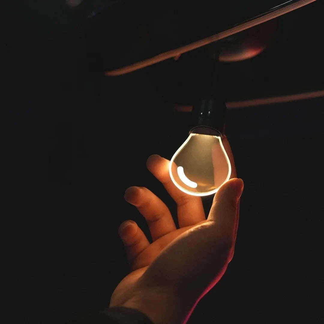 Elegant Bulb Light Car Pendant Mirror Hanging Soft Glow LED Ambient Light Decoration-Option A