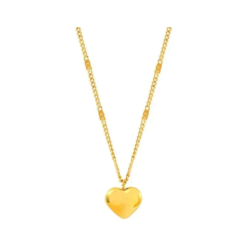 Elegant Couple Heart Necklace with Light Luxury Design-style 01