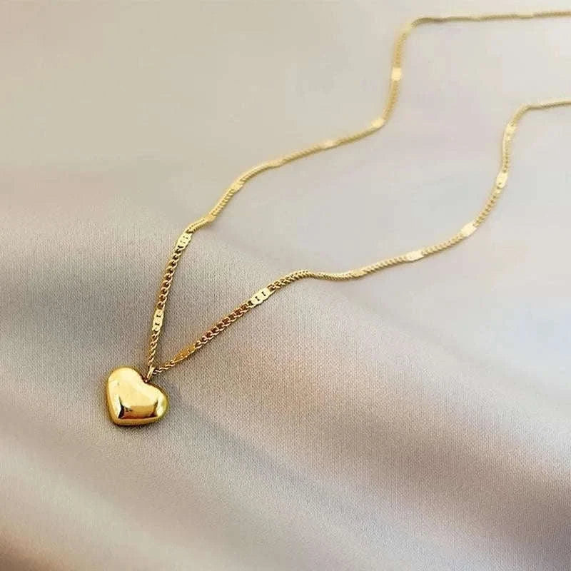 Elegant Couple Heart Necklace with Light Luxury Design-style 01