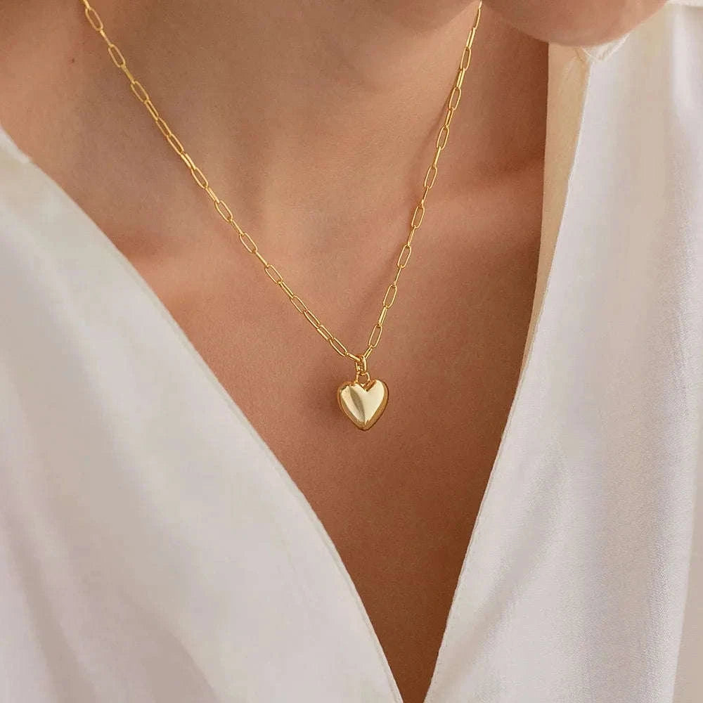 Elegant Couple Heart Necklace with Light Luxury Design-style 01