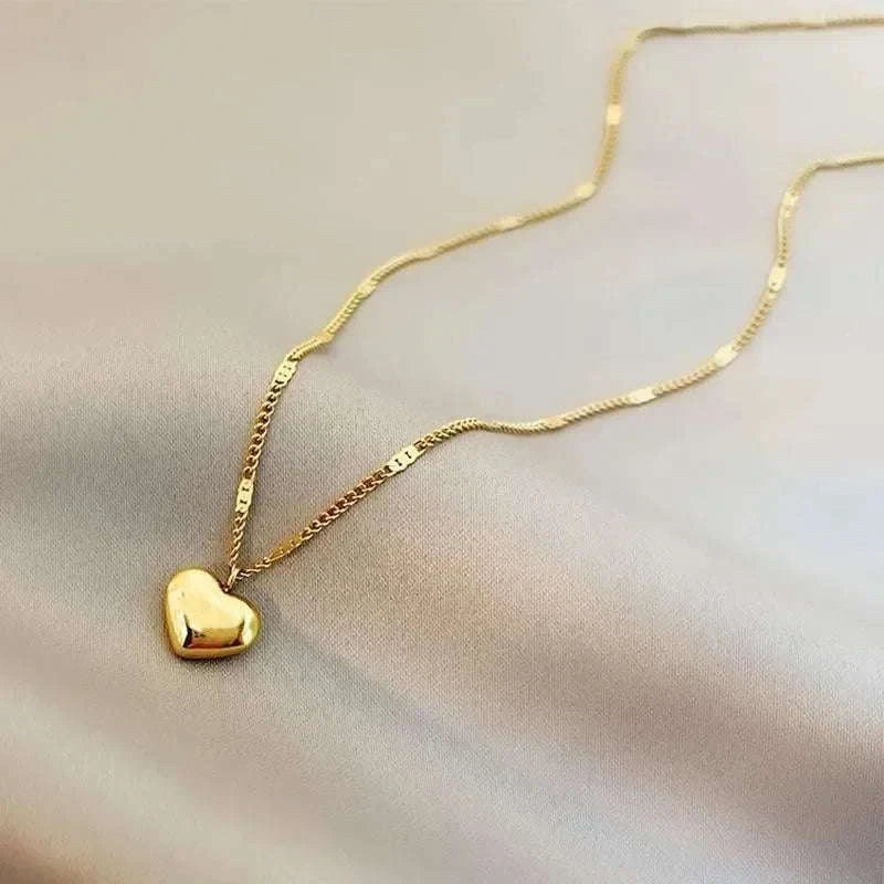 Elegant Couple Heart Necklace with Light Luxury Design-style 01
