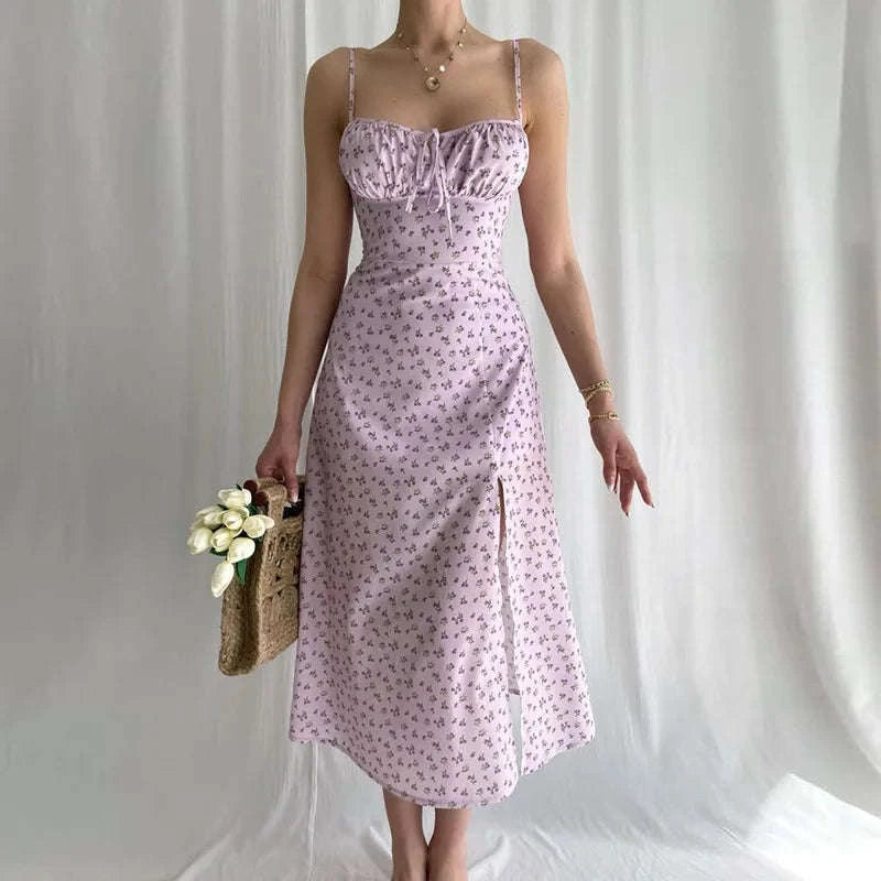 Elegant Floral Bodycon Long Dress for Summer-752-Dark Yellow / XL