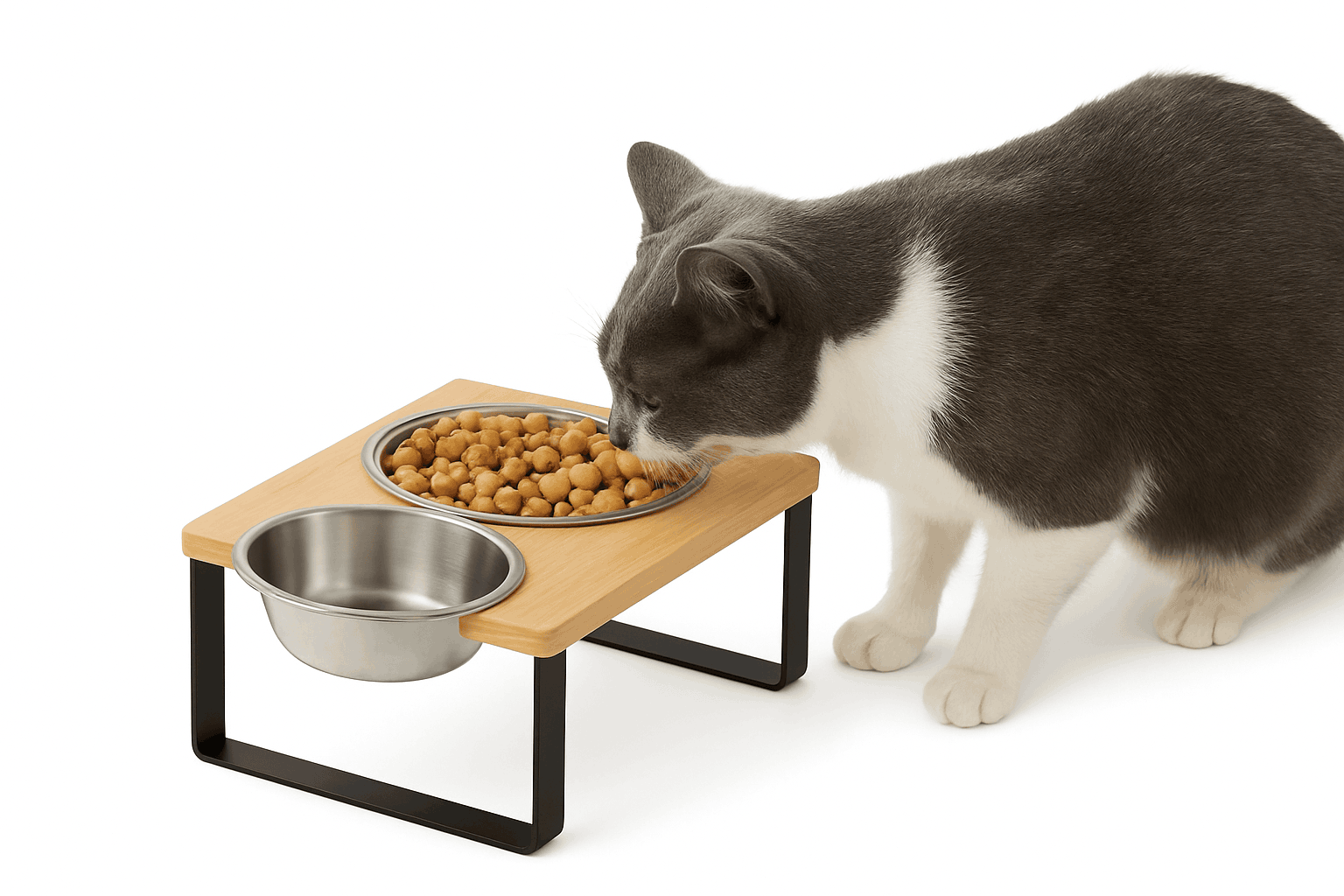 Elevated Cat Bowls with 15° Tilted Raised Stand-Elevated bowls