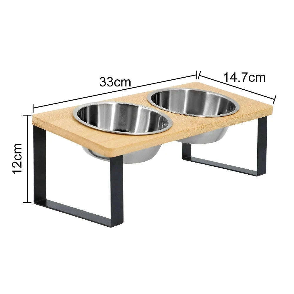 Elevated Cat Bowls with 15° Tilted Raised Stand-Elevated bowls