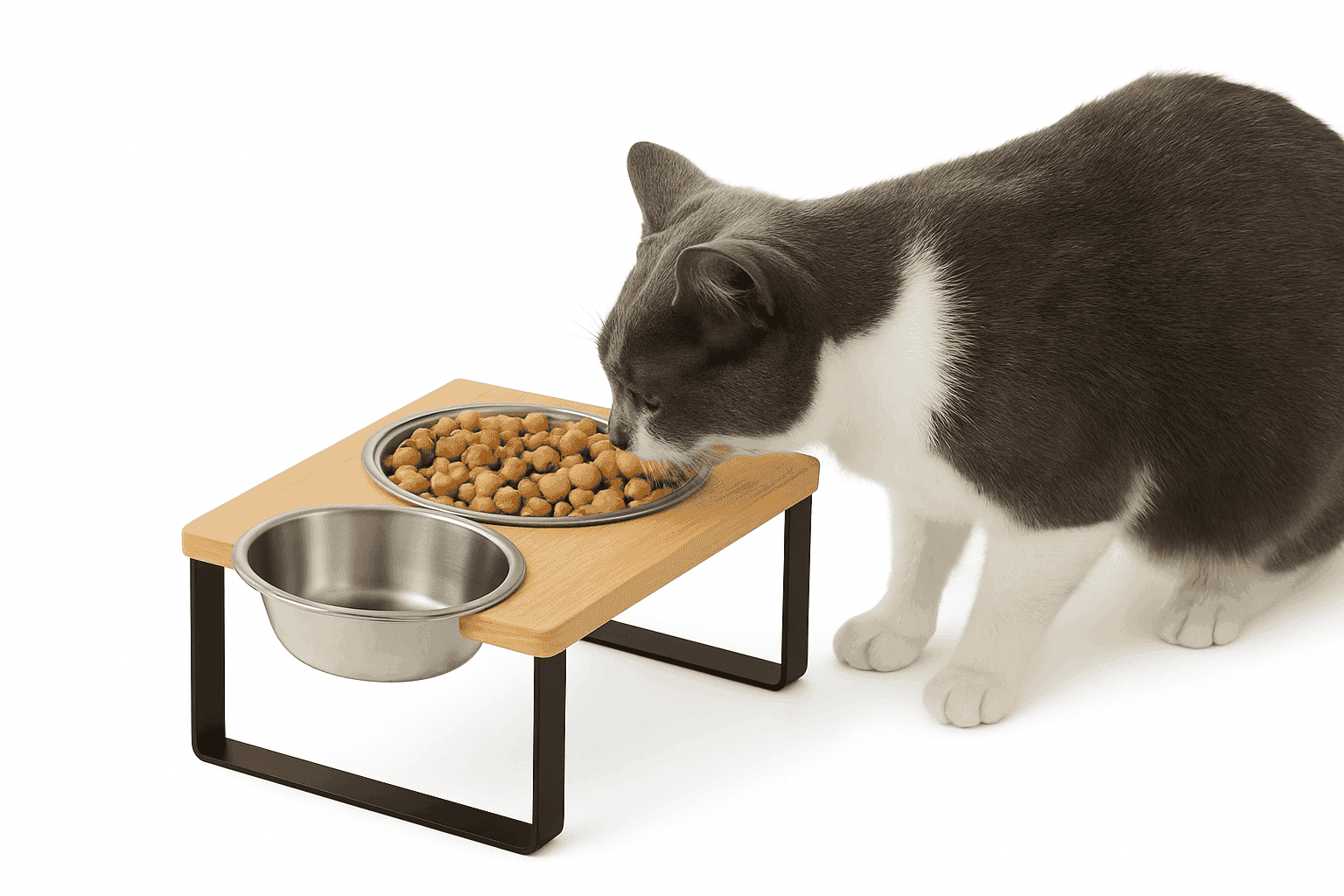 Elevated Cat Bowls with 15° Tilted Raised Stand-Elevated bowls