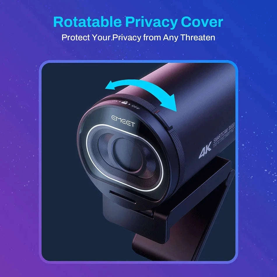 EMEET S600 4K Streaming Webcam with Autofocus and Dual Mics-Webcam 4K