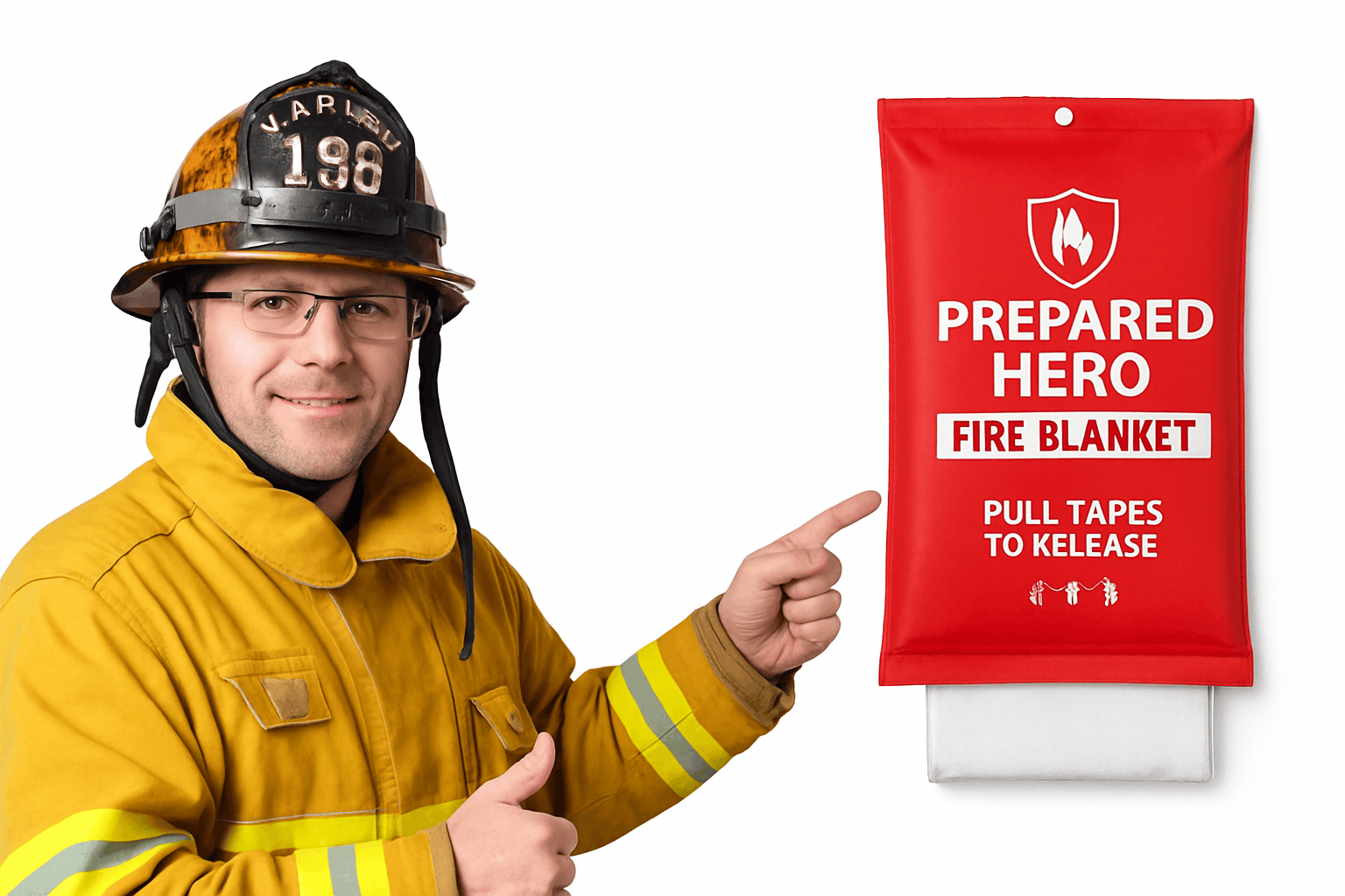 Emergency Fire Blanket 1m x 1m Fire Suppression Cover-100cmX100cm