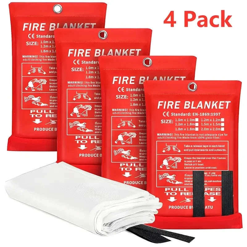 Emergency Fire Blanket 4 Pack for Kitchen and Home Safety-United States