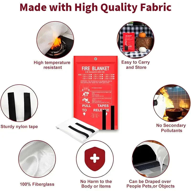 Emergency Fire Blanket 4 Pack for Kitchen and Home Safety-United States