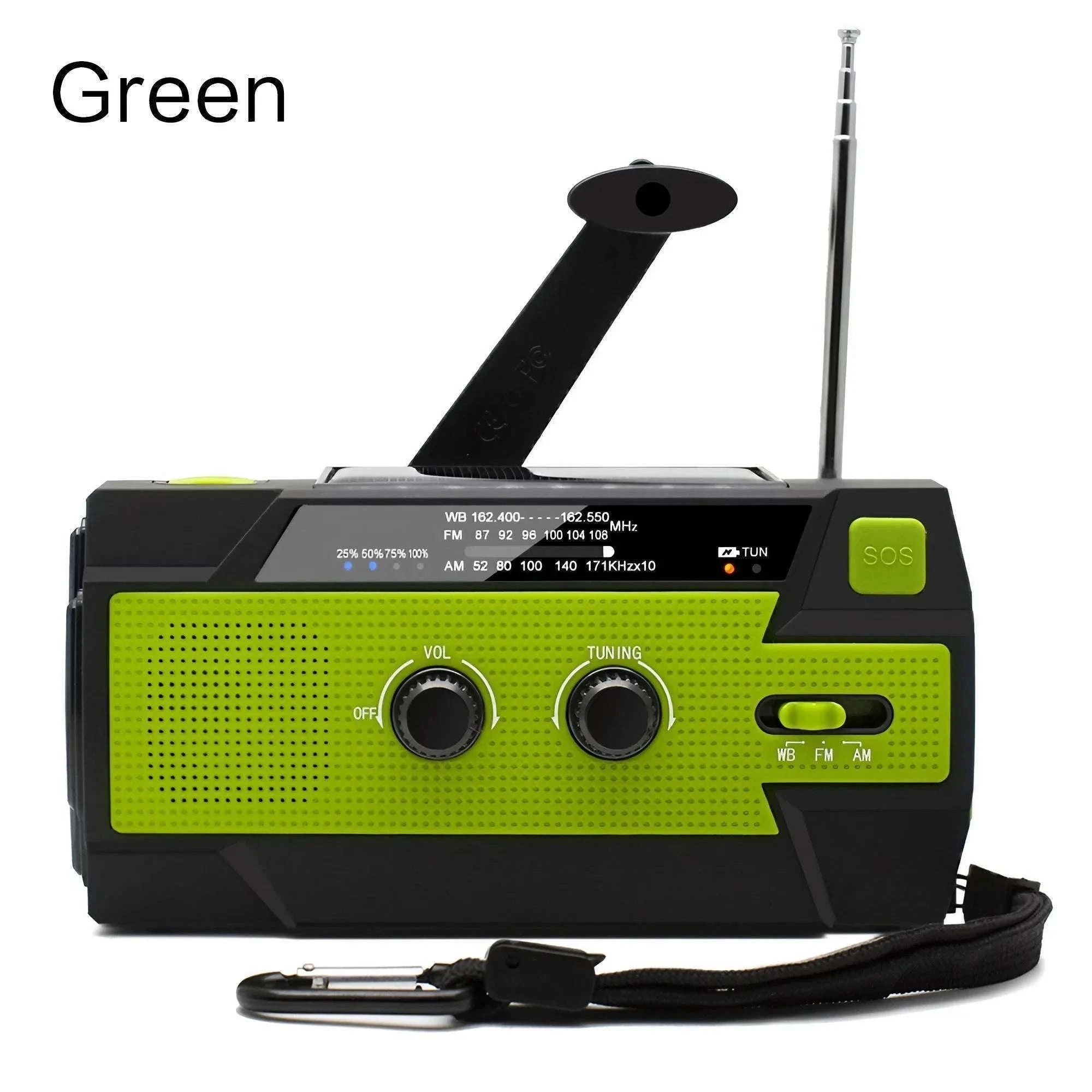 Emergency Weather Radio Multifunctional Hand Crank Solar Power Bank-Style D Orange
