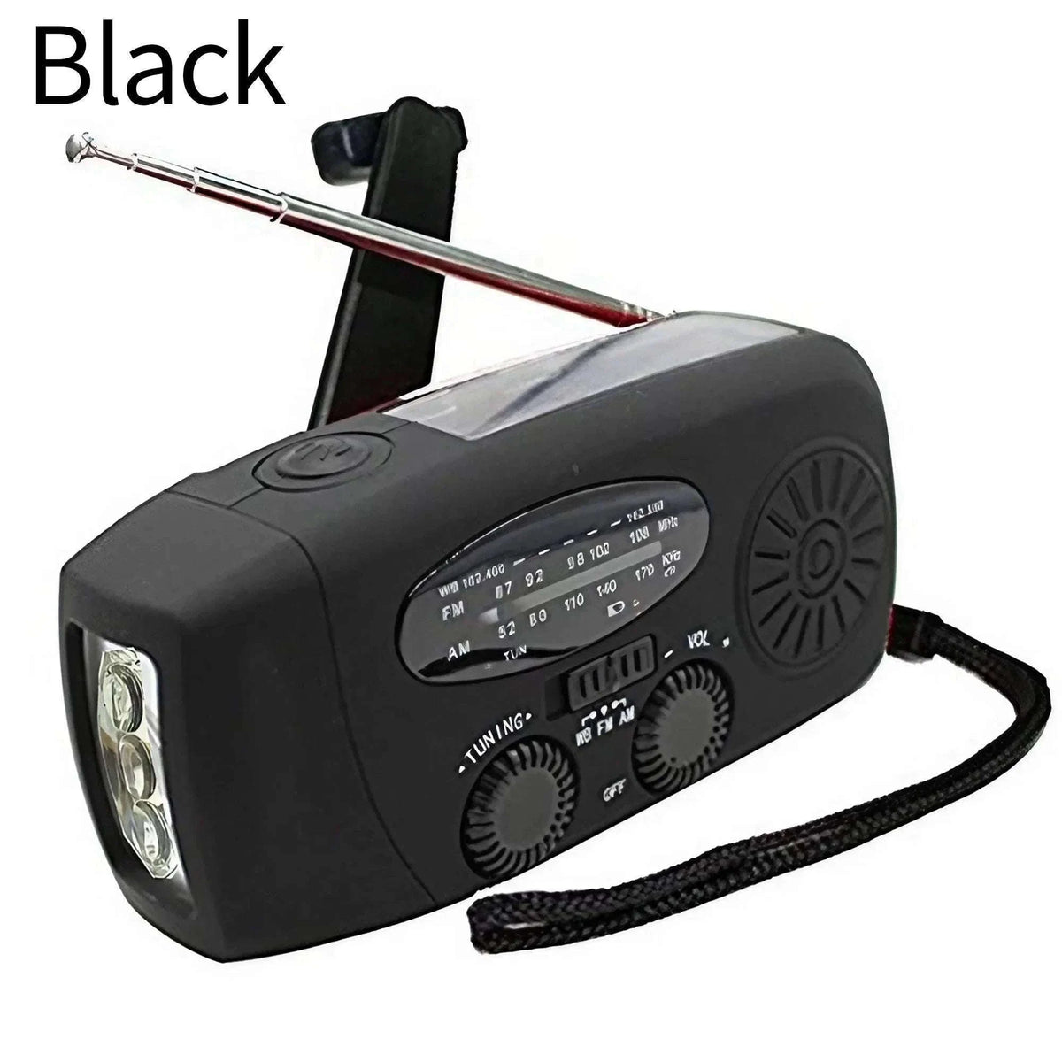 Emergency Weather Radio with Hand Crank and Solar Charging-Style D Orange