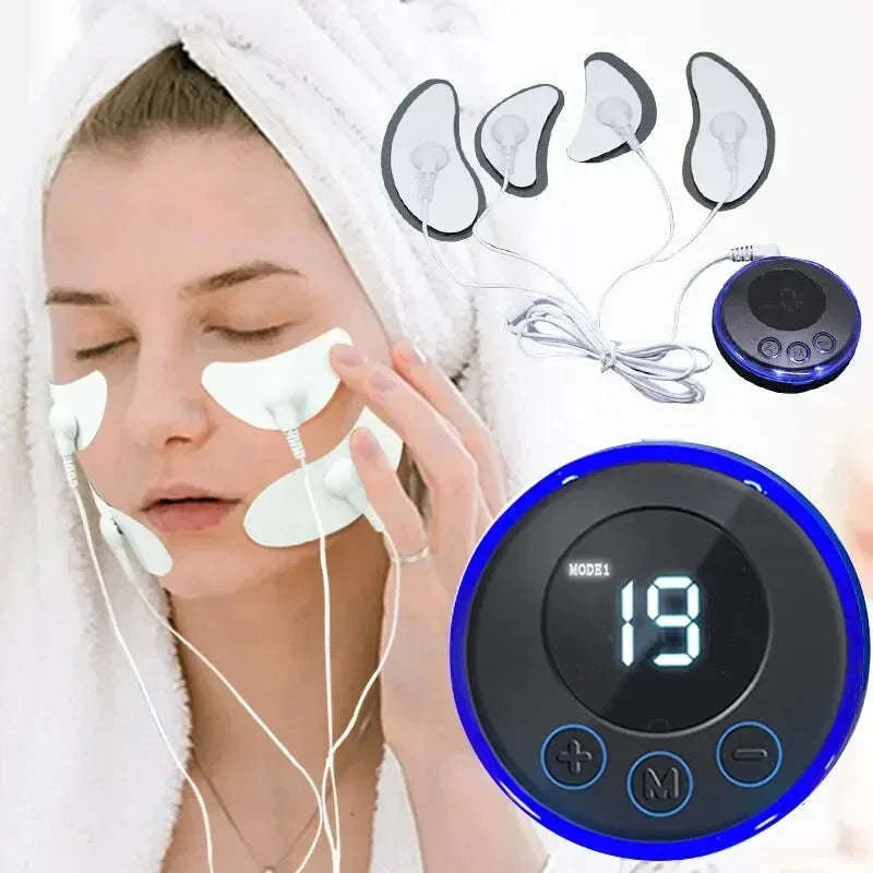 EMS Microcurrent Facial Massager for Lifting, Eye Care & Relaxation-United States / WHITE