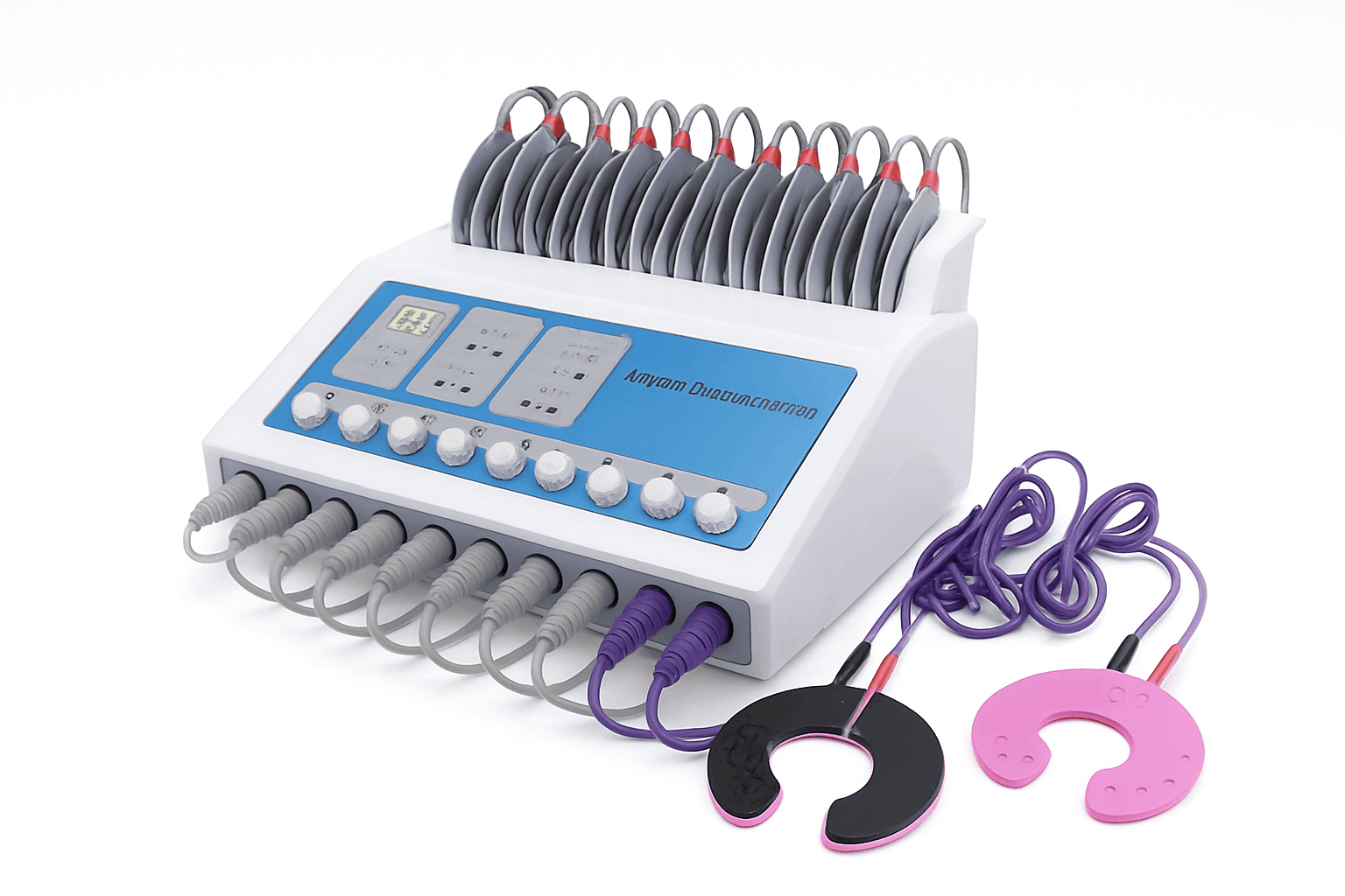 EMS Muscle Stimulator Machine with 10 Channels-Silver / United States