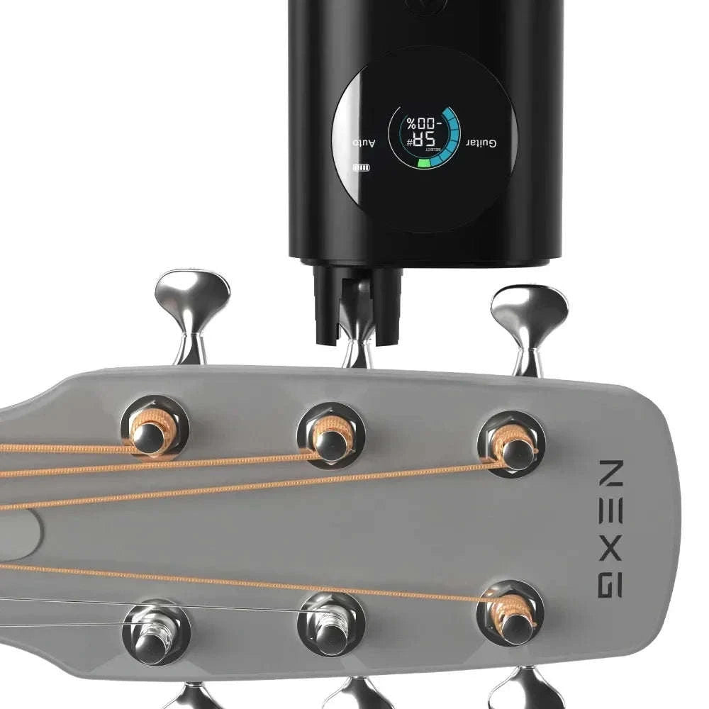 Enya Smart Automatic Guitar Tuner with LCD Screen, Metronome & String Winder-Black
