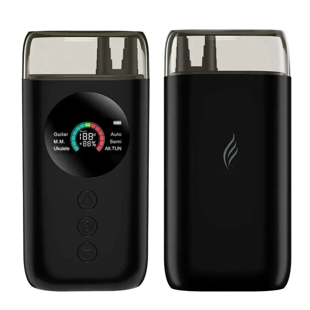 Enya Smart Automatic Guitar Tuner with LCD Screen, Metronome & String Winder-Black