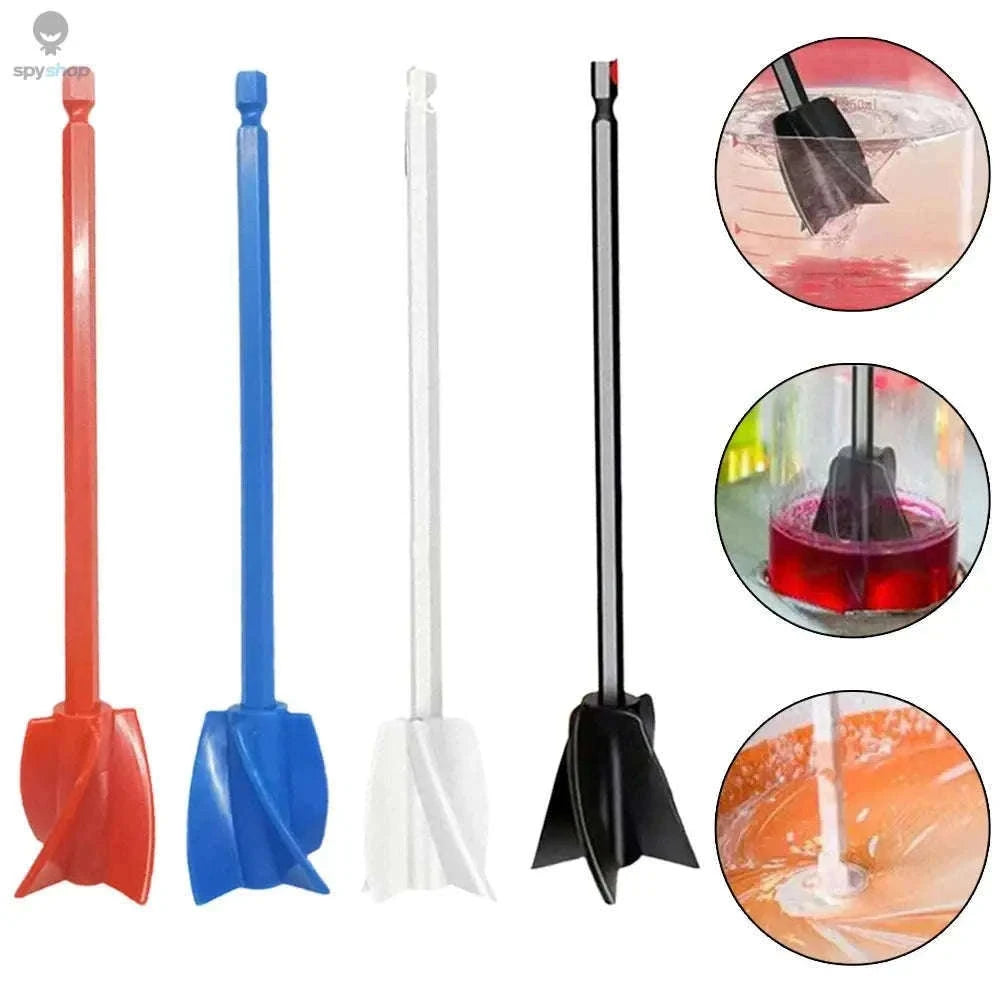 Epoxy Mixer Paddle Drill Attachment for Smooth, Even Mixing-RED