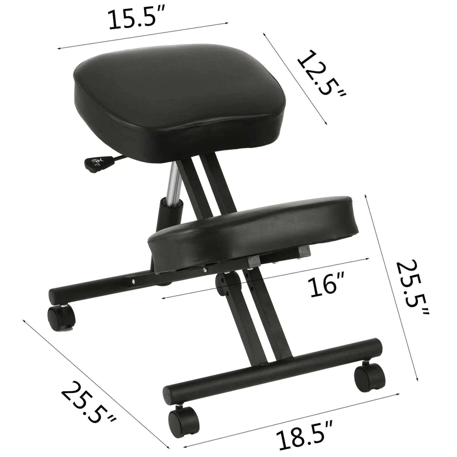 Ergonomic Kneeling Chair with Thick Cushion & Rocking Wood Frame-White Oak / CZECH REPUBLIC