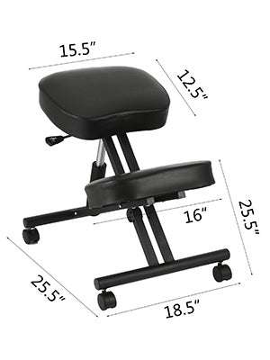 Ergonomic Kneeling Chair with Thick Cushion & Rocking Wood Frame-White Oak / CZECH REPUBLIC