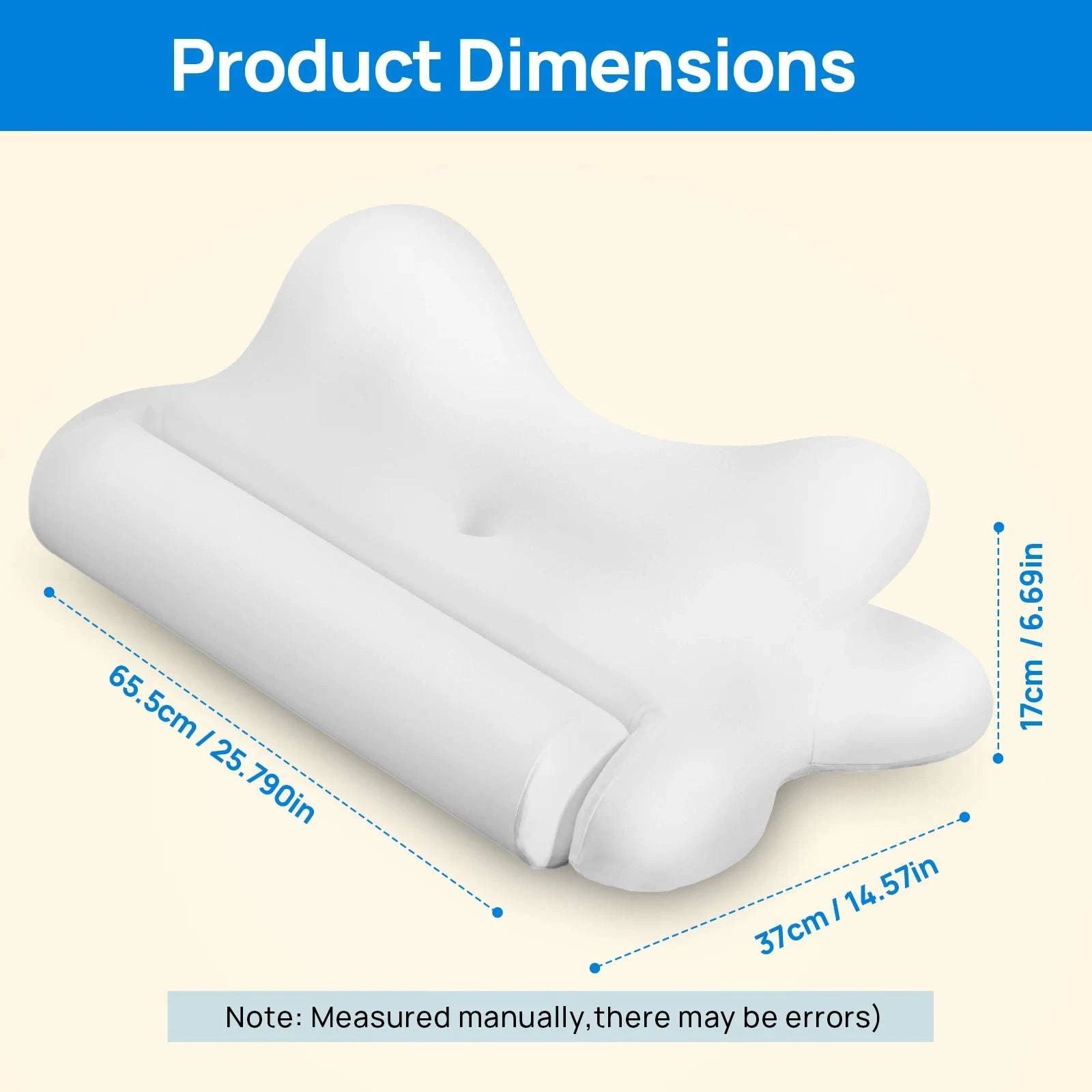 Ergonomic Memory Foam Cervical Neck Pillow with Cooling Cover-Light Grey / United States