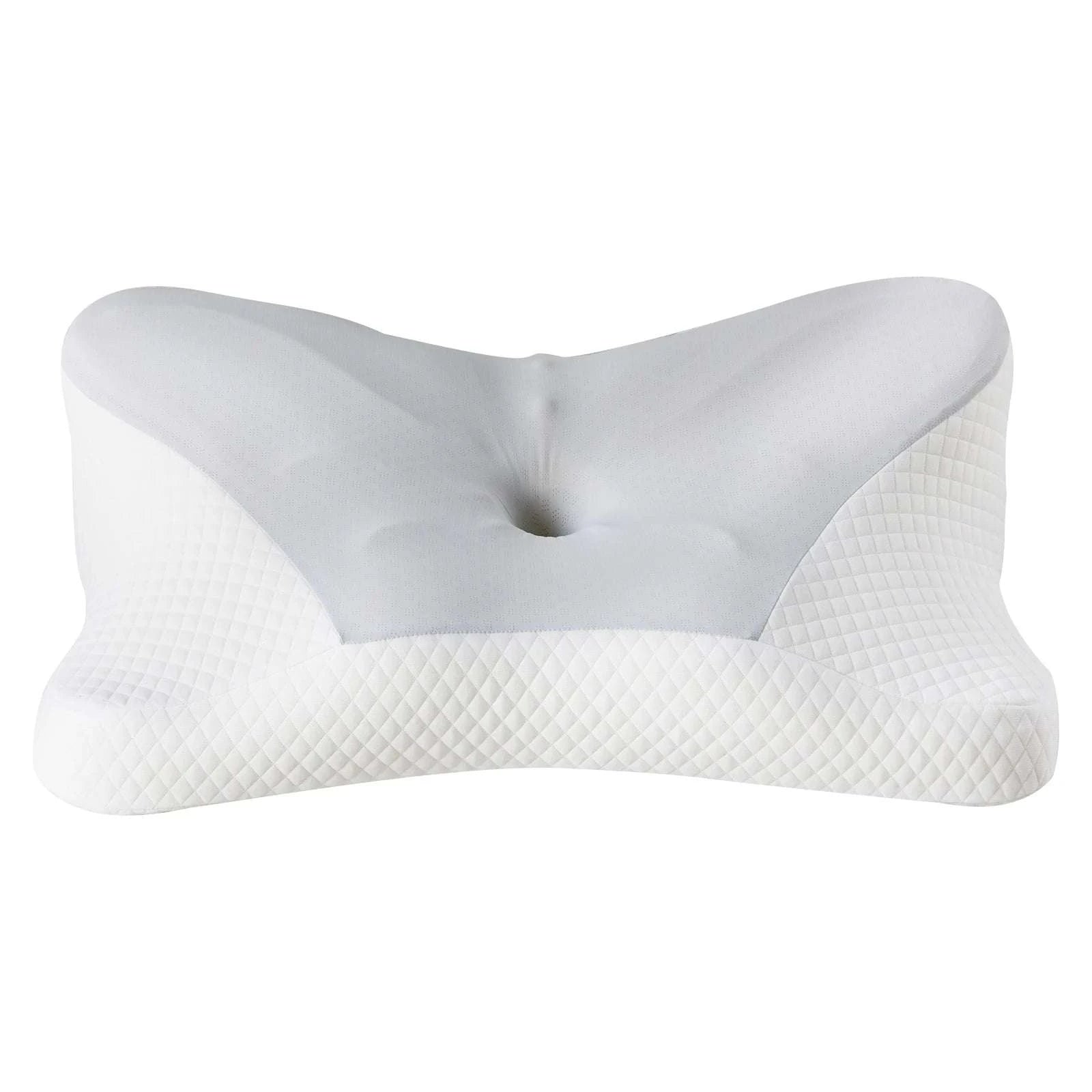 Ergonomic Memory Foam Cervical Pillow with Cooling Cover-Light Grey / United States