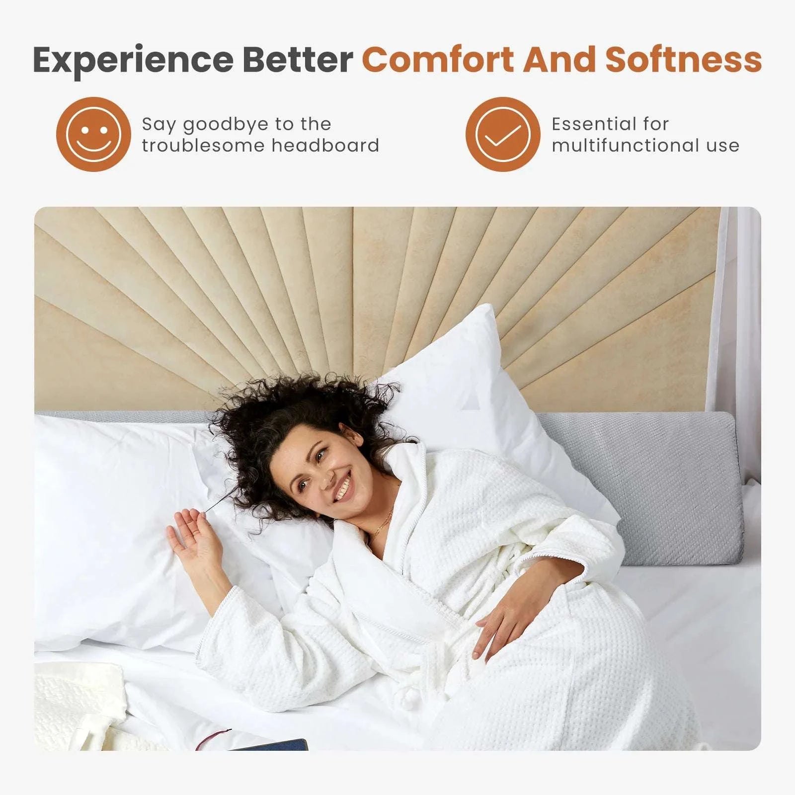Ergonomic Memory Foam Neck Pillow with Cooling Cover & Dual Height-Gray / Queen / United States