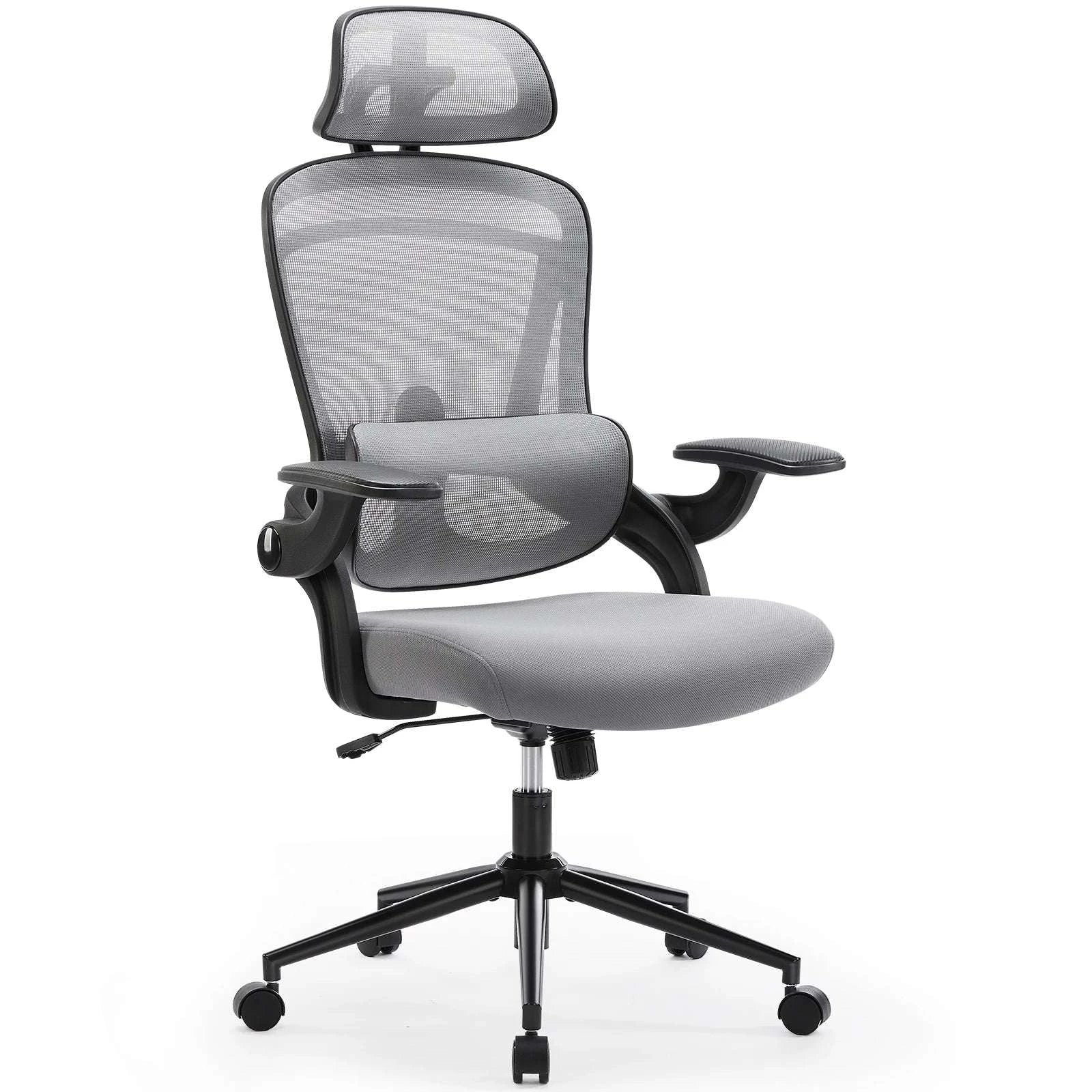 Ergonomic Mesh Office Chair with Adjustable Lumbar & 120° Tilt-black / United States