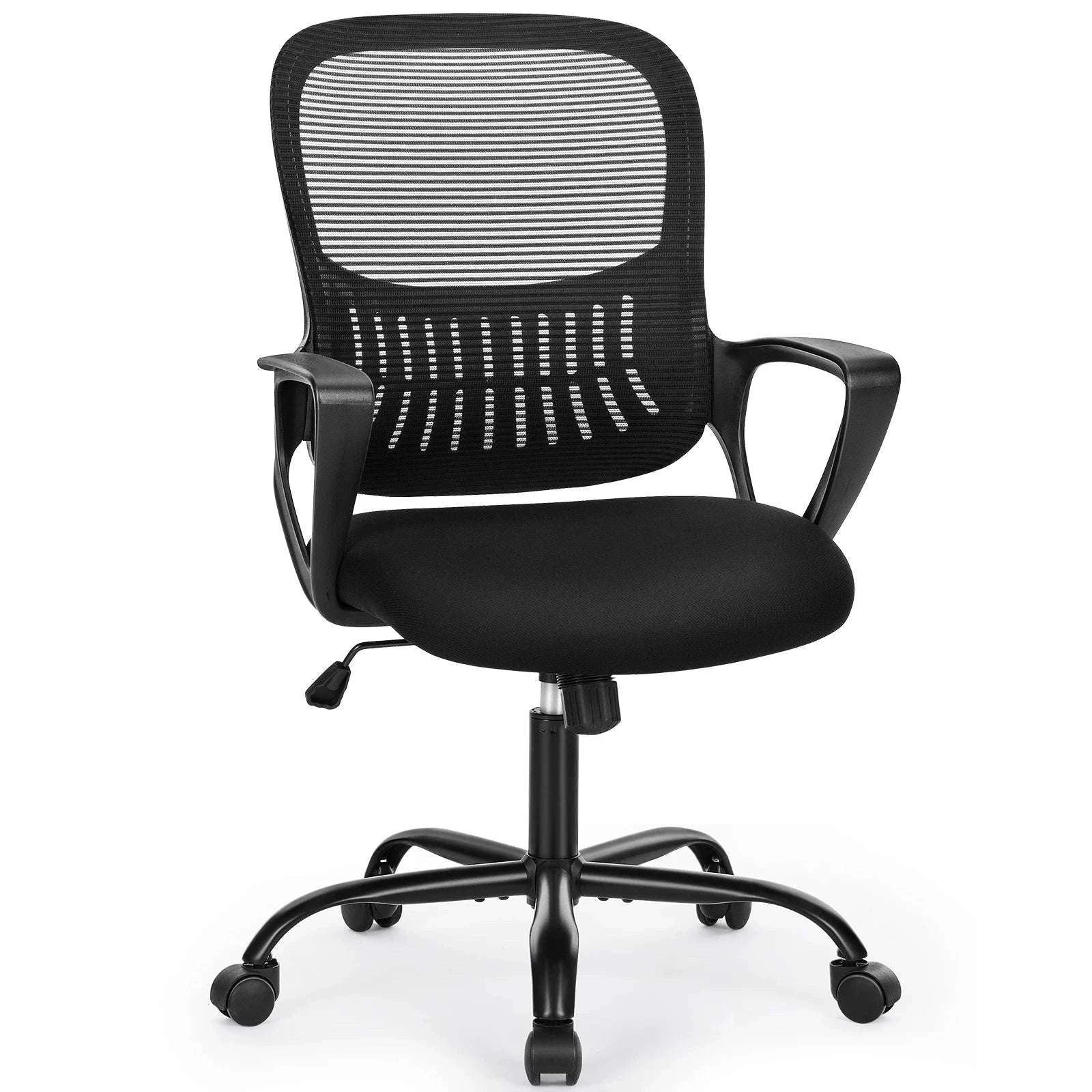 Ergonomic Mesh Office Chair with Lumbar Support & Adjustable Height-Short  flip armrest / GERMANY