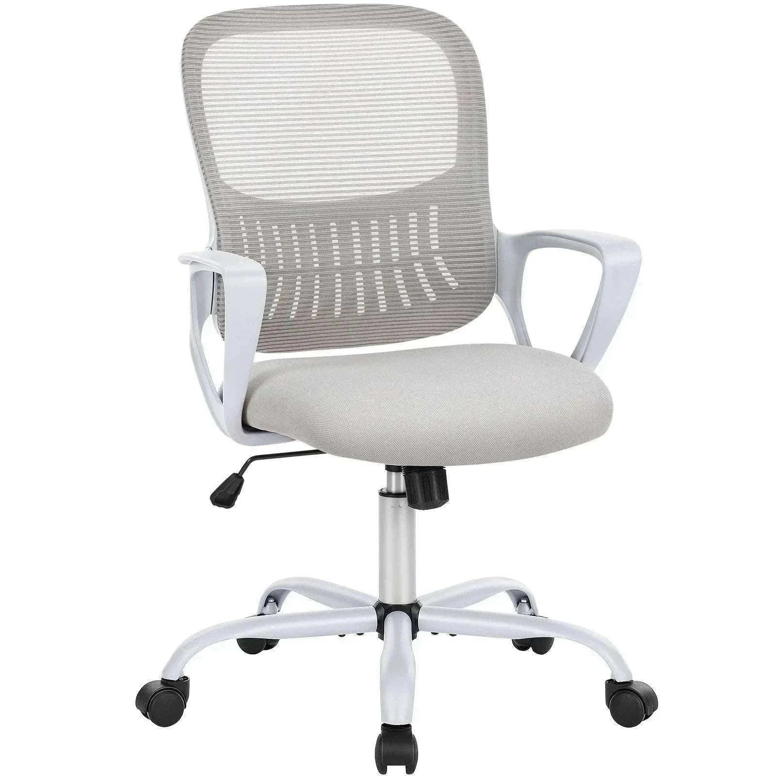 Ergonomic Mesh Office Chair with Lumbar Support & Adjustable Height-Short flip armrest / United States