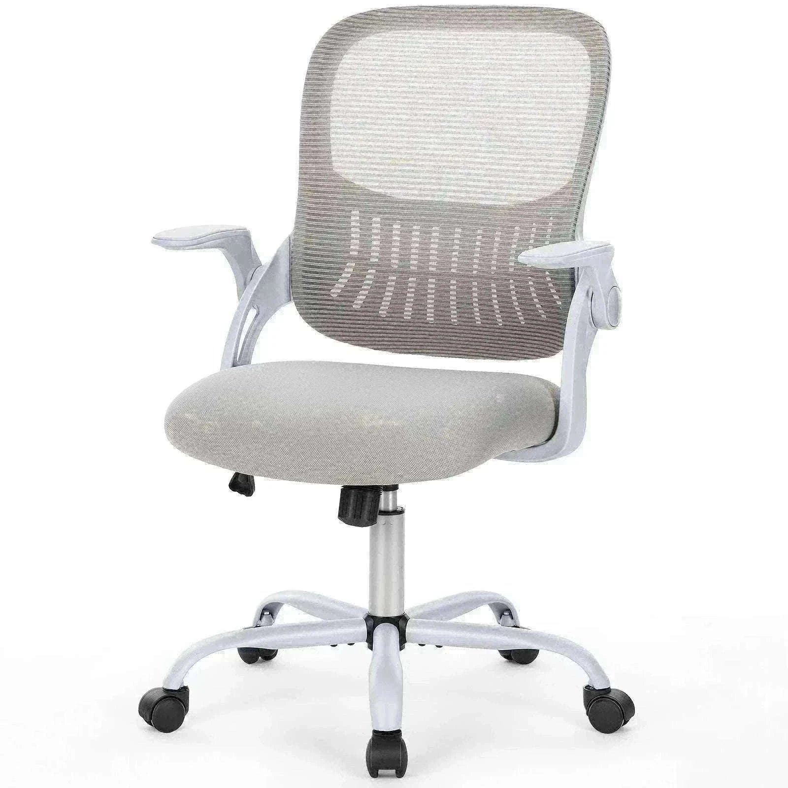 Ergonomic Mesh Office Chair with Lumbar Support & Adjustable Height-Short flip armrest / United States