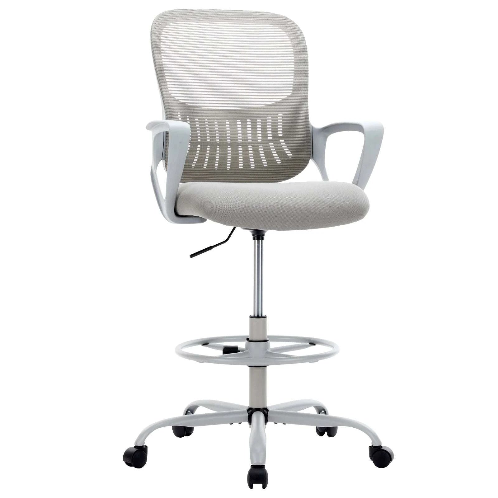 Ergonomic Mesh Office Chair with Lumbar Support & Adjustable Height-Short flip armrest / United States