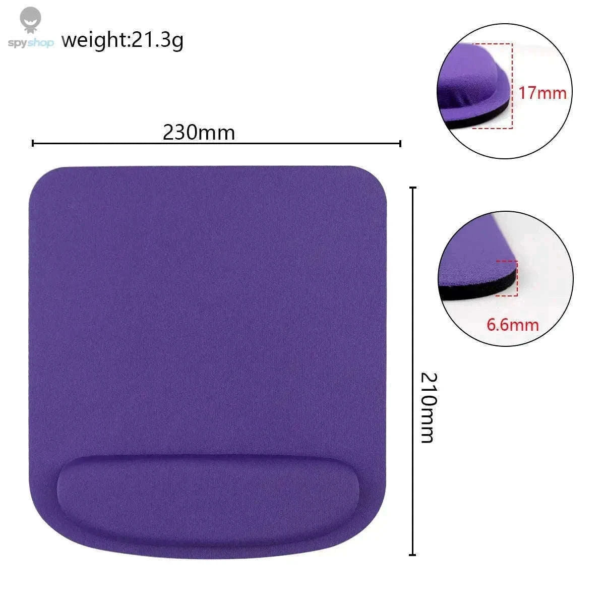 Ergonomic Mouse Pad with Wrist Rest for All-Day Comfort-Purple